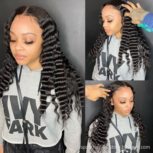 Drop Shipping 10A Cuticle Aligned Deep Loose Wave Remy Human Hair Weave Bundles Cuticle Aligned Raw Virgin Hair